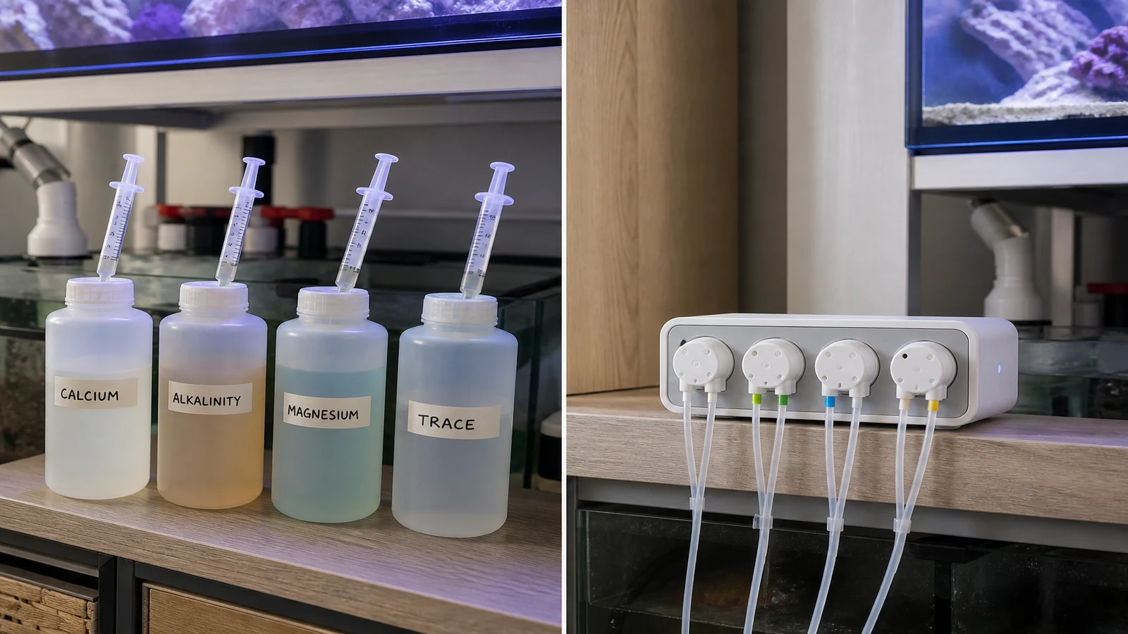 UK reef aquarium context for search: manual vs automatic dosing reef tank UK