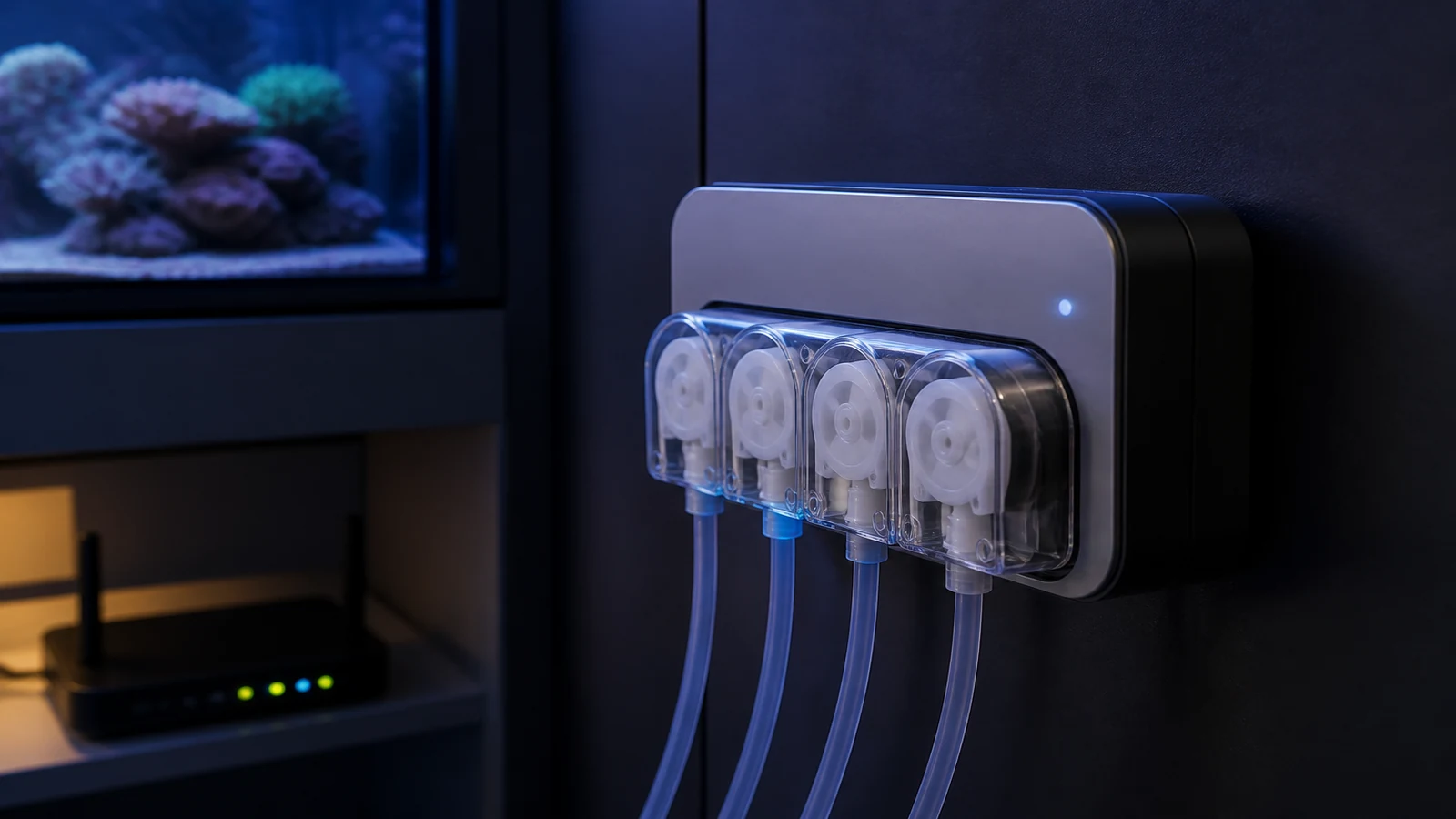 UK reef aquarium context for search: Wi-Fi controlled aquarium dosing pump UK